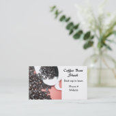 Kaffeebohnen und White Coffee Cup Visitenkarte (Stehend Vorderseite)