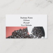 Kaffeebohnen und White Coffee Cup Visitenkarte (Rückseite)