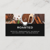 Kaffeebohnen und Zubehör Visitenkarte (Vorderseite)