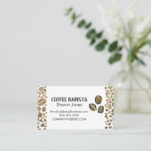 Kaffeebohnen Visitenkarte (Stehend Vorderseite)