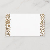 Kaffeebohnen Visitenkarte (Rückseite)