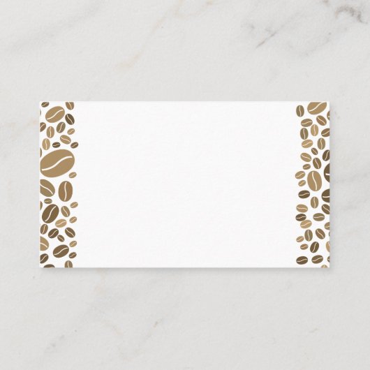 Kaffeebohnen Visitenkarte (Rückseite)