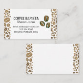 Kaffeebohnen Visitenkarte (Vorne/Hinten)