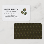 Kaffeebohnen Visitenkarte (Vorne/Hinten)