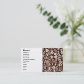 Kaffeebohnen Visitenkarte (Stehend Vorderseite)
