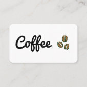 Kaffeebohnen Visitenkarte (Vorderseite)