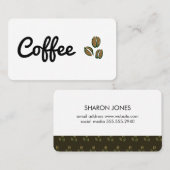 Kaffeebohnen Visitenkarte (Vorne/Hinten)