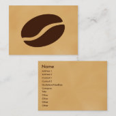 Kaffeebohnen Visitenkarte (Vorne/Hinten)
