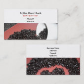 Kaffeebohnen Visitenkarte (Vorne/Hinten)