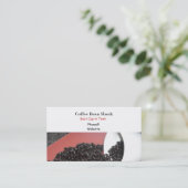 Kaffeebohnen Visitenkarte (Stehend Vorderseite)