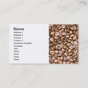 Kaffeebohnen Visitenkarte