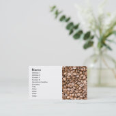 Kaffeebohnen Visitenkarte (Stehend Vorderseite)