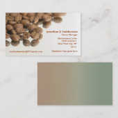 Kaffeebohnen Visitenkarte (Vorne/Hinten)