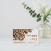 Kaffeebohnen Visitenkarte (Stehend Vorderseite)