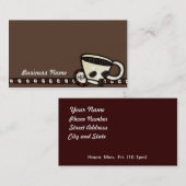 Kaffeebohnen Visitenkarte (Vorne/Hinten)