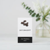 Kaffeebohnen Visitenkarte (Stehend Vorderseite)