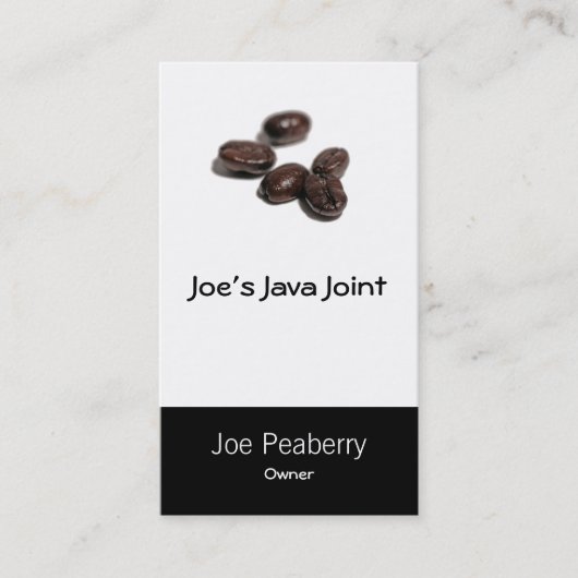 Kaffeebohnen Visitenkarte (Vorderseite)
