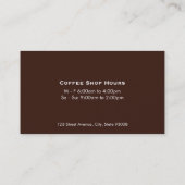 Kaffeebohnen Visitenkarte (Rückseite)