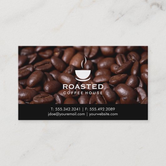 Kaffeebohnen Visitenkarte (Vorderseite)