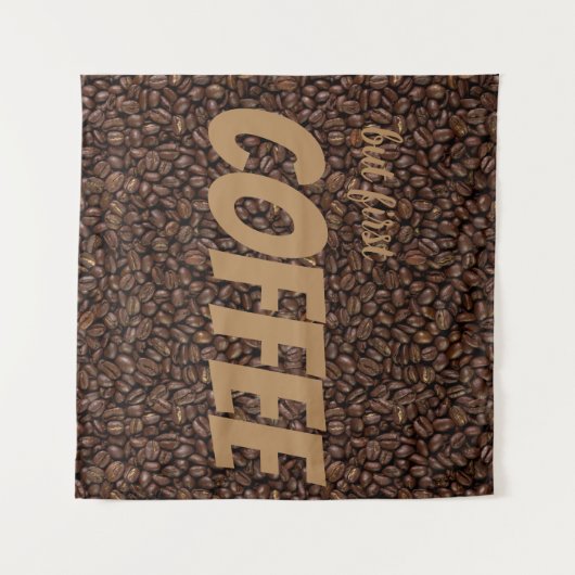 Kaffeebohnen Wandteppich (Vorderseite (Horizontal))