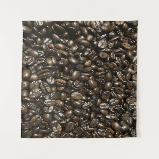 Kaffeebohnen Wandteppich (Vorderseite)