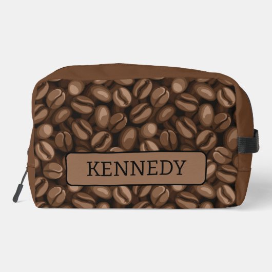 Kaffeebohnen Waschbeutel (Rückseite)