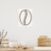 Kaffeebohnen-Weichheit Poster (Küche)