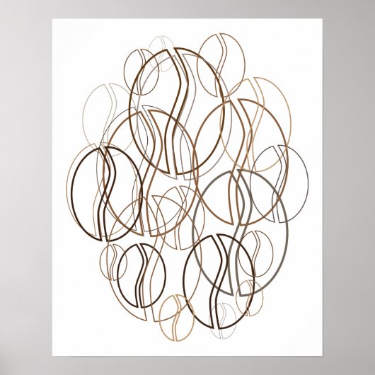 Kaffeebohnen-Weichheit Poster (Vorne)