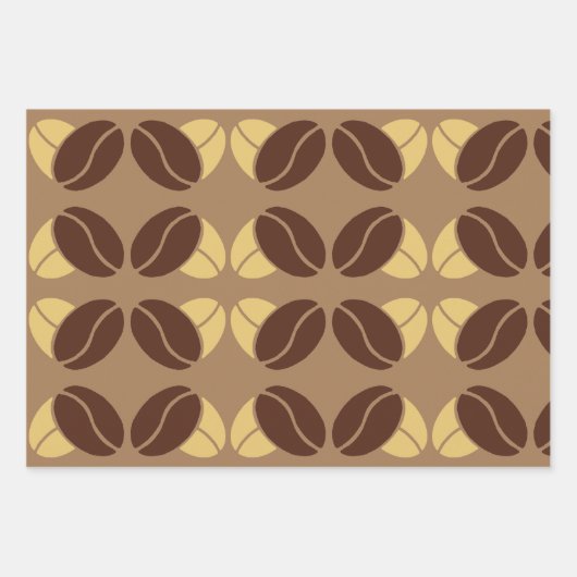 Kaffeebohnen Wrapping Paper Boans Geschenk Wrap Geschenkpapier Set (Vorderseite)