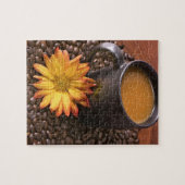 Kaffeebohnen & Yellow Daisy Puzzle (Horizontal)