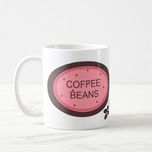 Kaffeebohnen-Zeichen Kaffeetasse (Links)