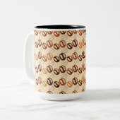 Kaffeebohnen Zweifarbige Tasse (Vorderseite Links)