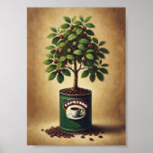 Kaffeebohnenbaum-Plakat | Espresso-Liebhaber-Wandk Poster (Vorne)
