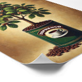Kaffeebohnenbaum-Plakat | Espresso-Liebhaber-Wandk Poster (Ecke)