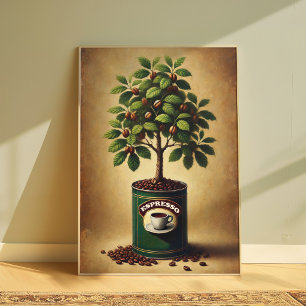 Kaffeebohnenbaum-Plakat Espresso-Liebhaber-Wandk Poster