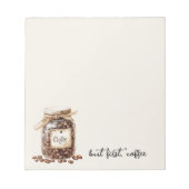 Kaffeebohnenbehälter Notizblock (Vorderseite)