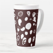 Kaffeebohnendesign Latte Tasse (Rechte Ecke)