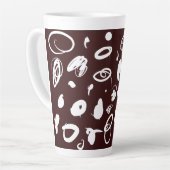 Kaffeebohnendesign Latte Tasse (Linke Ecke)