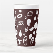 Kaffeebohnendesign Latte Tasse (Vorderseite)