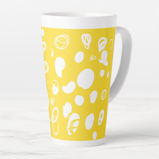 Kaffeebohnendesign Latte Tasse (Rechte Ecke)