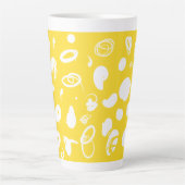 Kaffeebohnendesign Latte Tasse (Vorderseite)