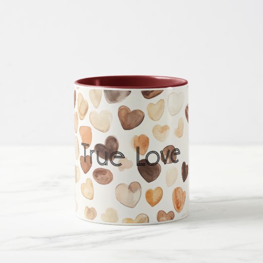 Kaffeebohnenherzen mit Creme Tasse (Zentrum)