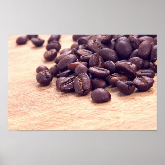 Kaffeebohnenkörner Poster (Vorne)