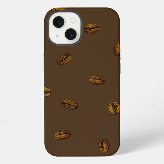 Kaffeebohnenmuster iPhone Hülle (Rückseite)