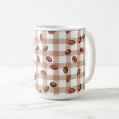 Kaffeebohnenmuster Kaffeetasse (VorderseiteRechts)