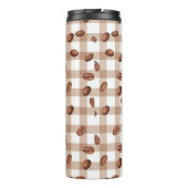 Kaffeebohnenmuster Thermosbecher (Rückseite)