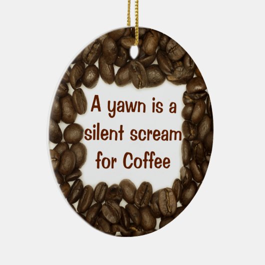 Kaffeebohneverzierung Keramikornament (Rechts)