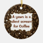 Kaffeebohneverzierung Keramikornament (Vorne)