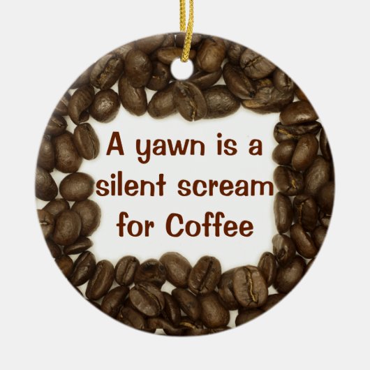 Kaffeebohneverzierung Keramikornament (Vorne)