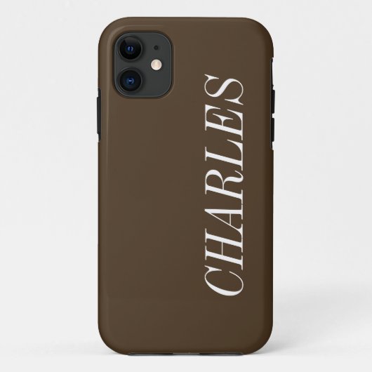 Kaffeebräse Farbe Solid | Minimalistischer Name Case-Mate iPhone Hülle (Rückseite)